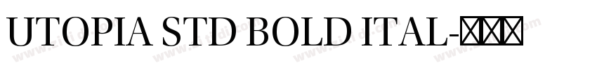 UTOPIA STD BOLD ITAL字体转换